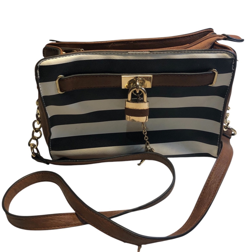 Call it Spring Nautical Crossbody themed bag with gold Accents